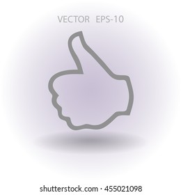 Flat icon of ok