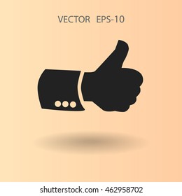 Flat icon of ok