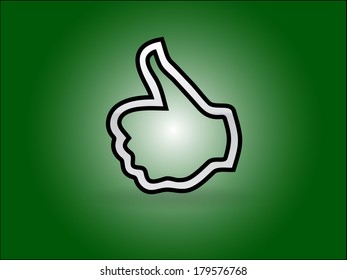 Flat icon of OK sign