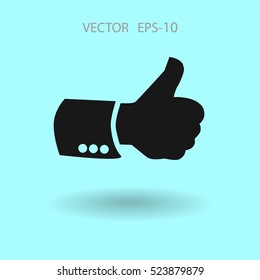 Flat icon of ok. vector illustration