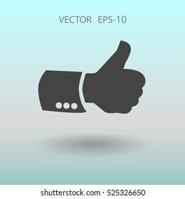 Flat icon of ok. vector illustration