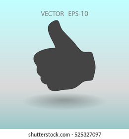 Flat icon of ok. vector illustration