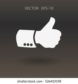 Flat icon of ok. vector illustration