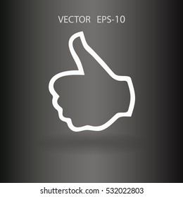 Icono plano de ok. ilustración vectorial