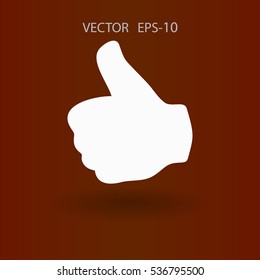 Flat icon of ok. vector illustration