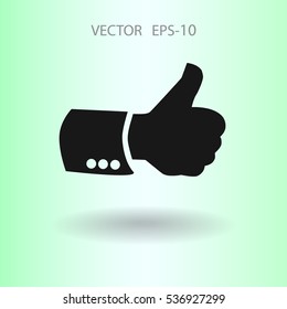 Icono plano de ok. ilustración vectorial