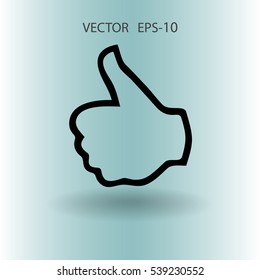 Flat icon of ok. vector illustration