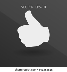 Flat icon of ok. vector illustration