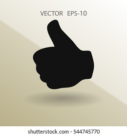 Flat icon of ok. vector illustration