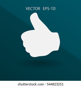 Flat icon of ok. vector illustration