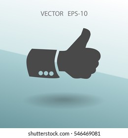 Flat icon of ok. vector illustration