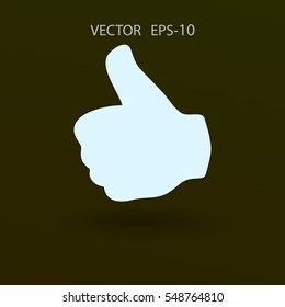 Flat icon of ok. vector illustration