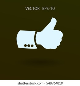 Flat icon of ok. vector illustration