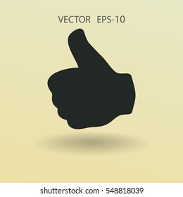 Flat icon of ok. vector illustration