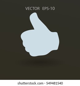 Flat icon of ok. vector illustration