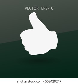 Flat icon of ok. vector illustration