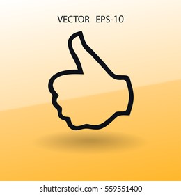 Icono plano de ok. ilustración vectorial