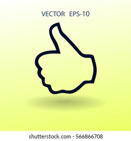 Flat icon of ok. vector illustration