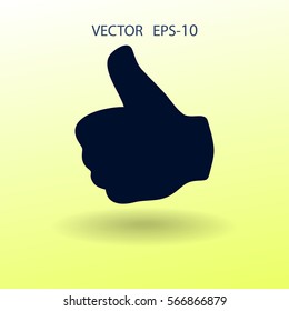 Flat icon of ok. vector illustration
