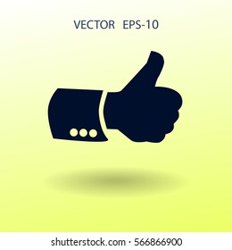 Flat icon of ok. vector illustration