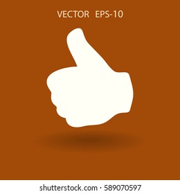 Flat icon of ok. vector illustration