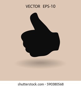 Icono plano de ok. ilustración vectorial