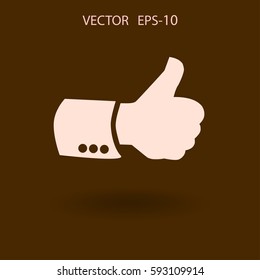 Flat icon of ok. vector illustration