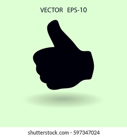Flat icon of ok. vector illustration