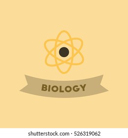 flat icon on background biology molecule