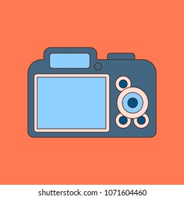 flat icon on background camera