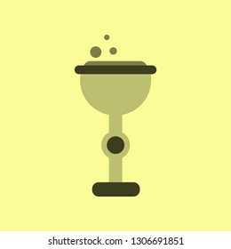 flat icon on background of cup potion