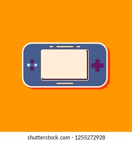 flat icon on background game console