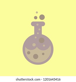 flat icon on background halloween potion bottle