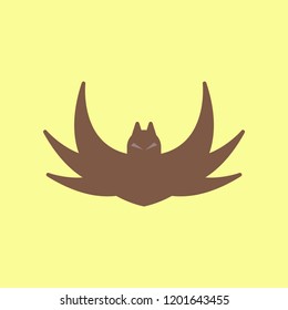 flat icon on background halloween bat