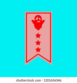 flat icon on background of halloween garland