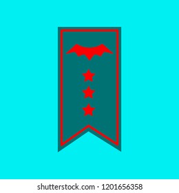 flat icon on background of halloween garland