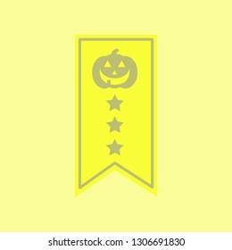 flat icon on background of halloween garland