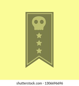 flat icon on background of halloween garland