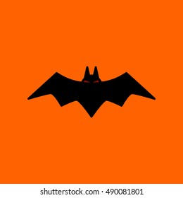flat icon on background halloween bat