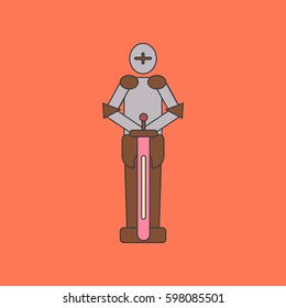 flat icon on background Kids toy child soldier Knight
