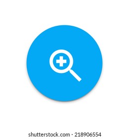  flat icon on colorful floating ui action button. 