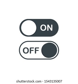 	
Flat icon On and Off Toggle switch button vector format