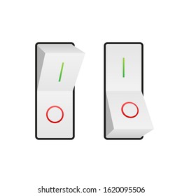 Flat icon On and Off Toggle switch button vector format. Vector stock illustration.