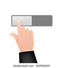 Flat icon On and Off Toggle switch button vector format. Vector stock illustration.