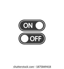 Flat icon On and Off Toggle switch button vector format