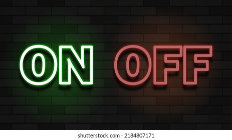Flat icon On and Off Toggle switch button vector format