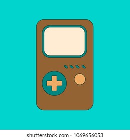 flat icon on stylish background game console