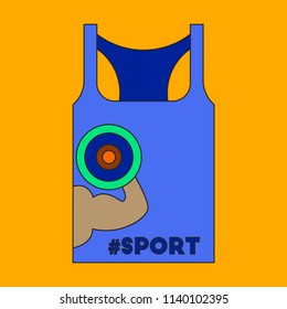 flat icon on stylish background Sports shirt