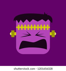 flat icon on stylish background halloween monster