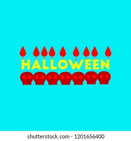 flat icon on stylish background candle halloween